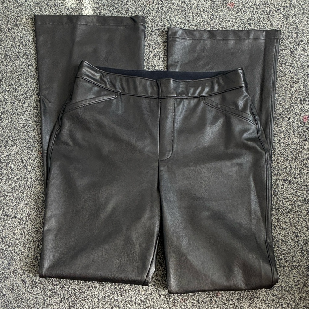 SPANX Faux Leather High-Waist Pants LARGE